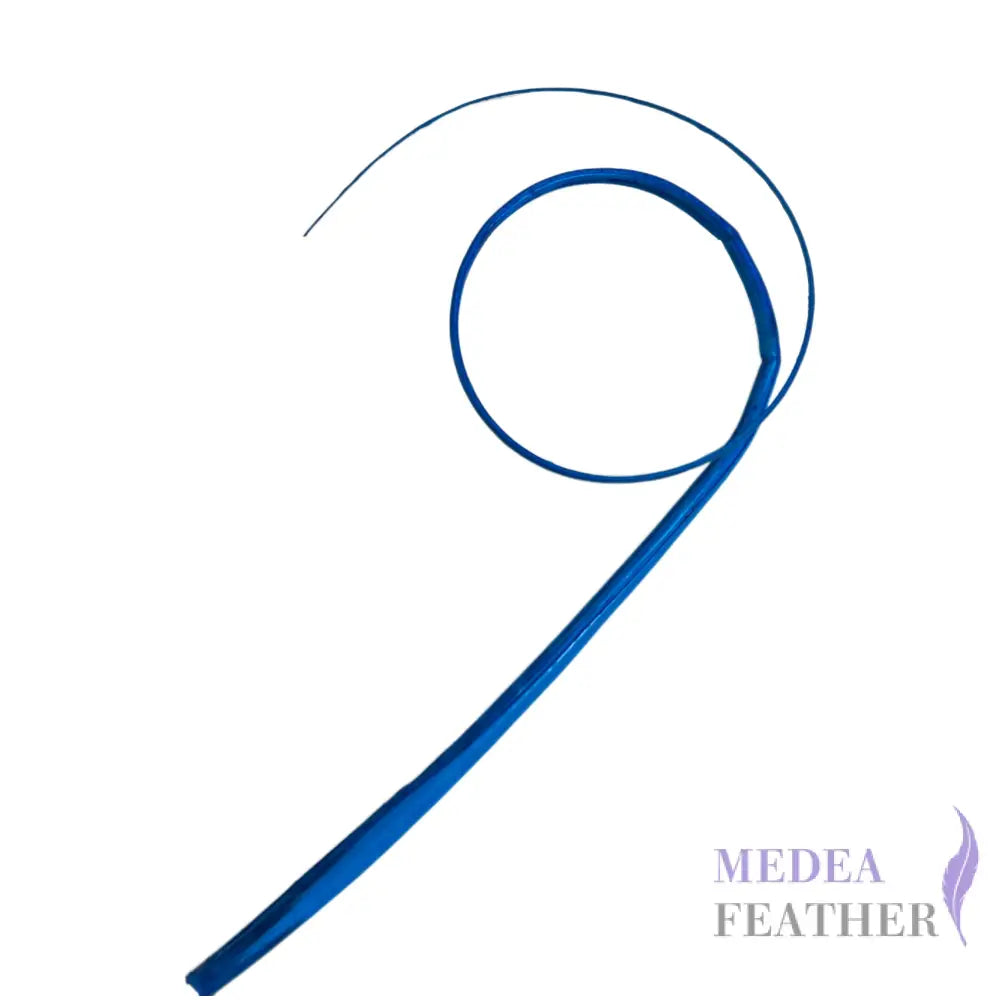 Double Loop Curved Ostrich Feather Quill - #78 turquoise