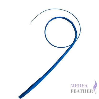 Double Loop Curved Ostrich Feather Quill - #78 turquoise