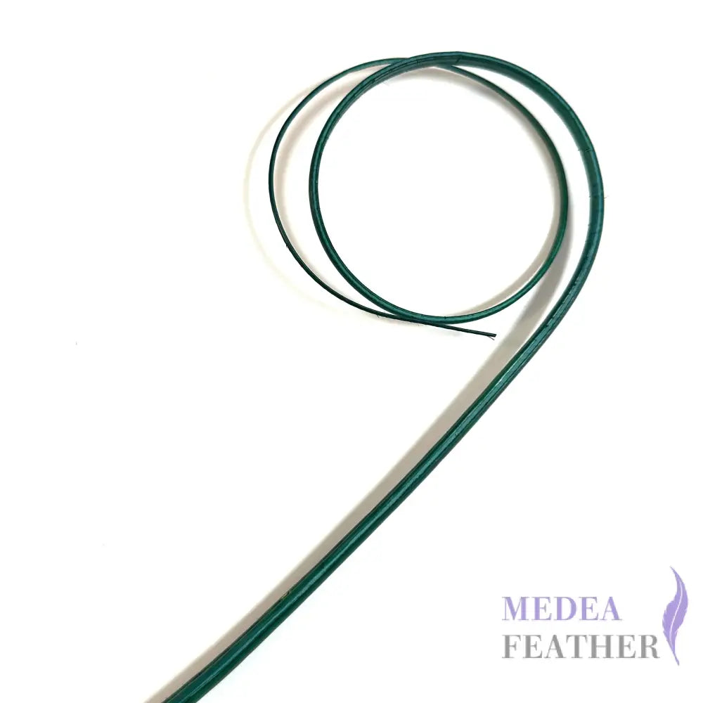 Double Loop Curved Ostrich Feather Quill - #96 dark green