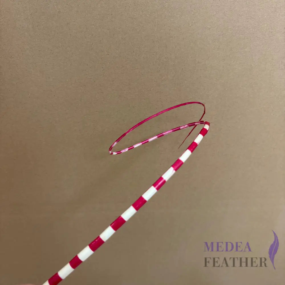 Loop Two Tone Ostrich Feather Quill (Copy) - #21 raspberry + ivory base
