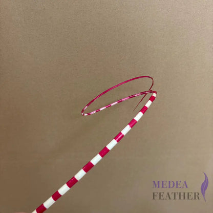 Loop Two Tone Ostrich Feather Quill (Copy) - #21 raspberry + ivory base