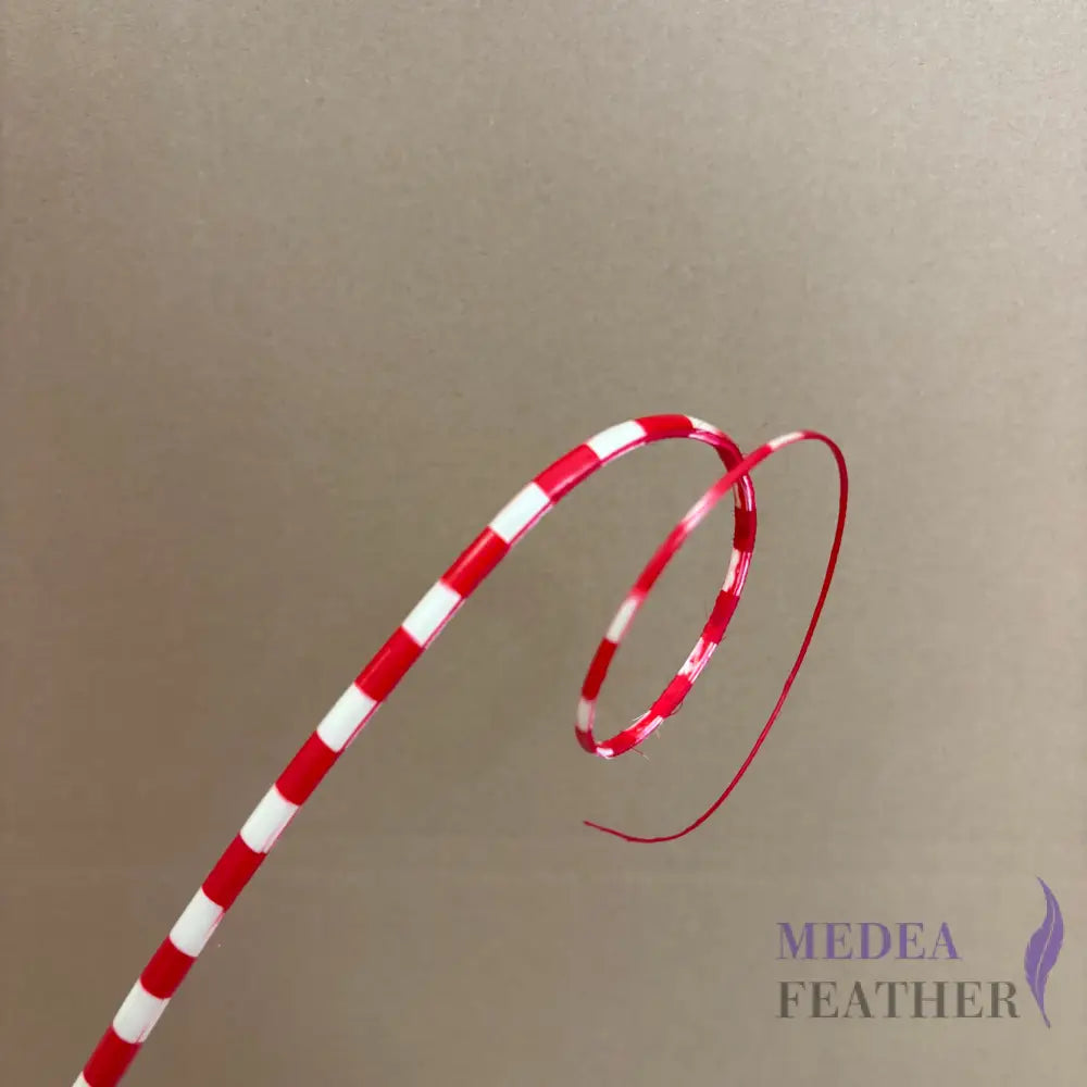 Loop Two Tone Ostrich Feather Quill (Copy) - #22red + ivory base