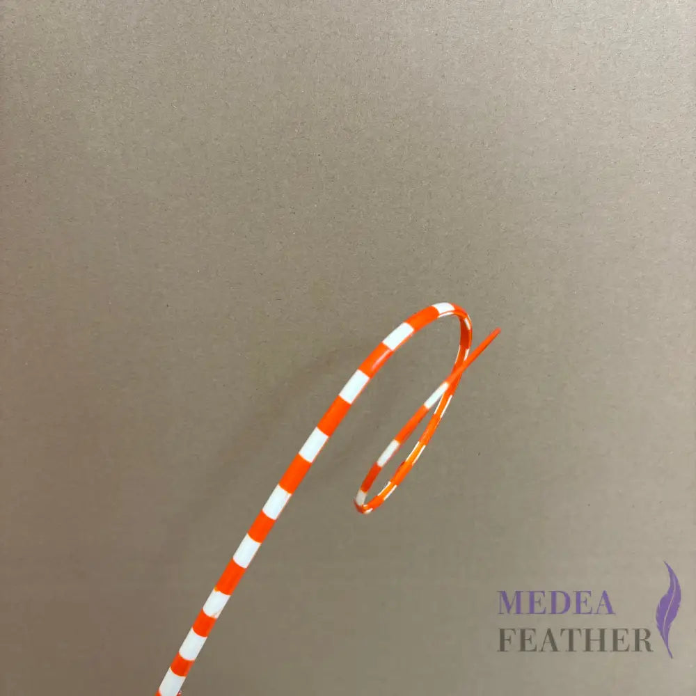Loop Two Tone Ostrich Feather Quill (Copy) - #26orange + ivory base