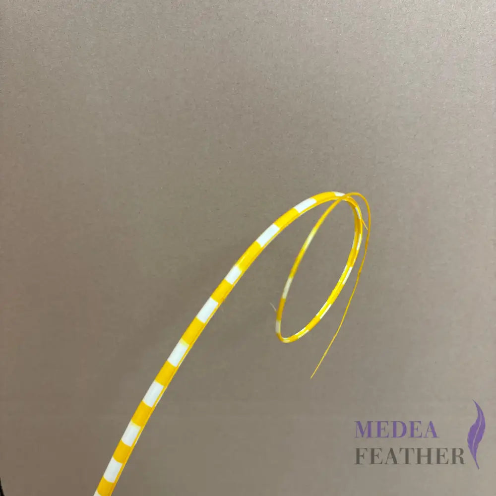 Loop Two Tone Ostrich Feather Quill (Copy) - #58yellow + ivory base