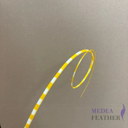 Loop Two Tone Ostrich Feather Quill (Copy) - #58yellow + ivory base