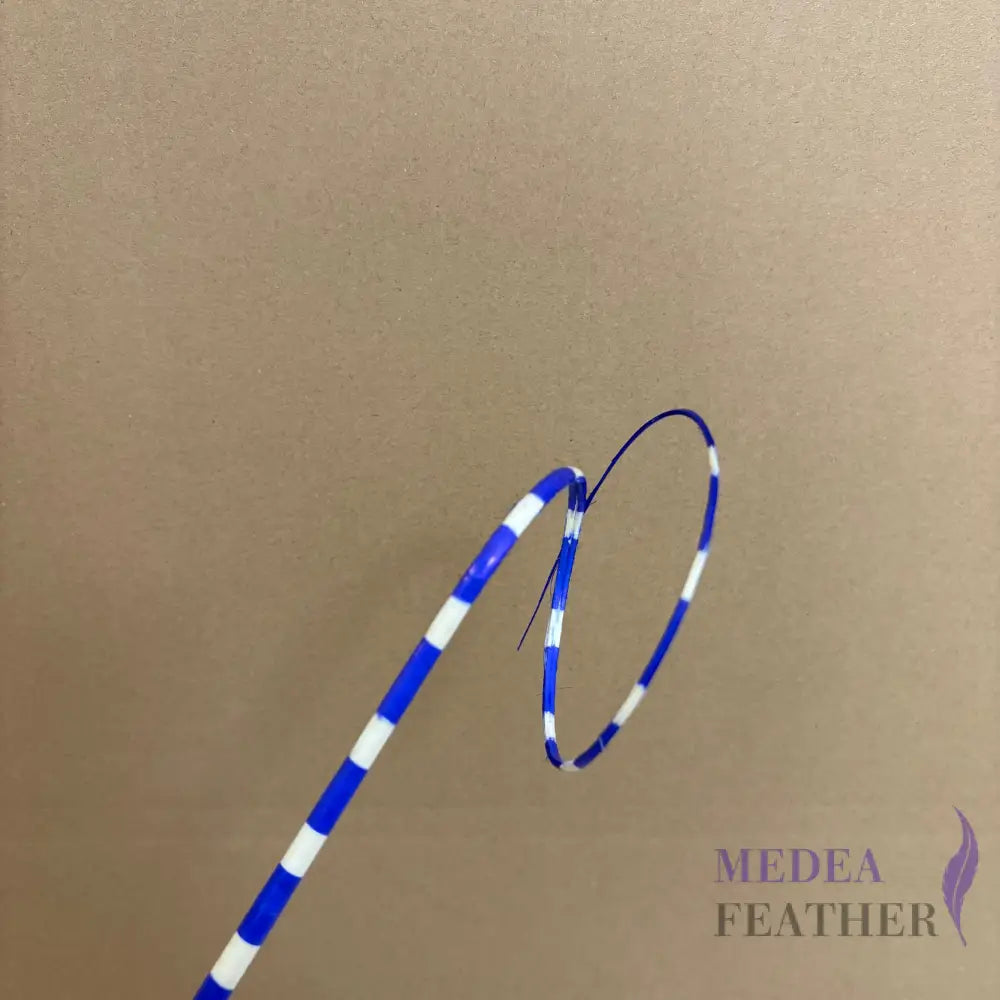 Loop Two Tone Ostrich Feather Quill (Copy) - #67 royal blue + ivory base