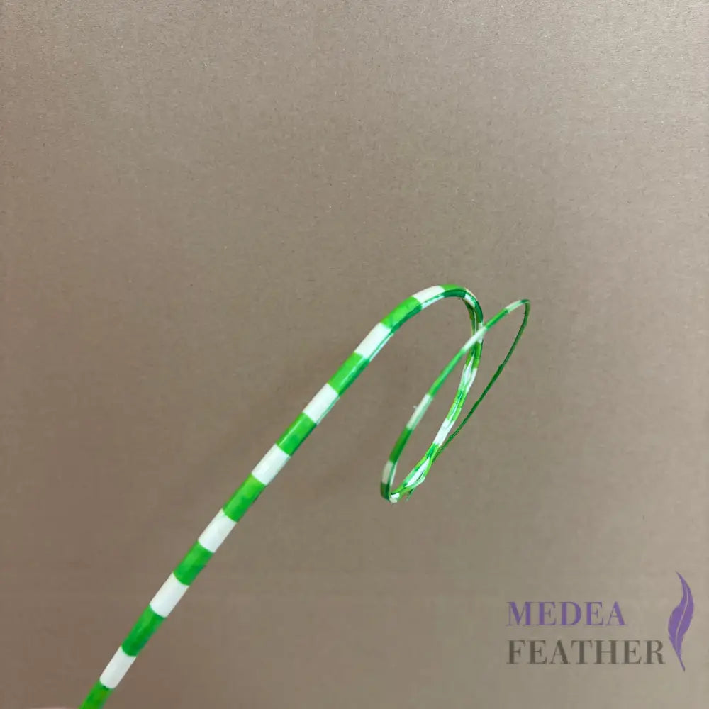 Loop Two Tone Ostrich Feather Quill (Copy) - #71 emerald + ivory base
