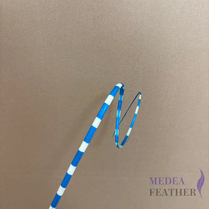 Loop Two Tone Ostrich Feather Quill (Copy) - #78 turquoise + ivory base