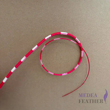 Double Loop Two Tone Ostrich Feather Quill - #92 hot pink