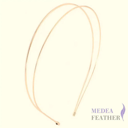 Double/Triple Row Headband Metal 1mm Gold / Double row