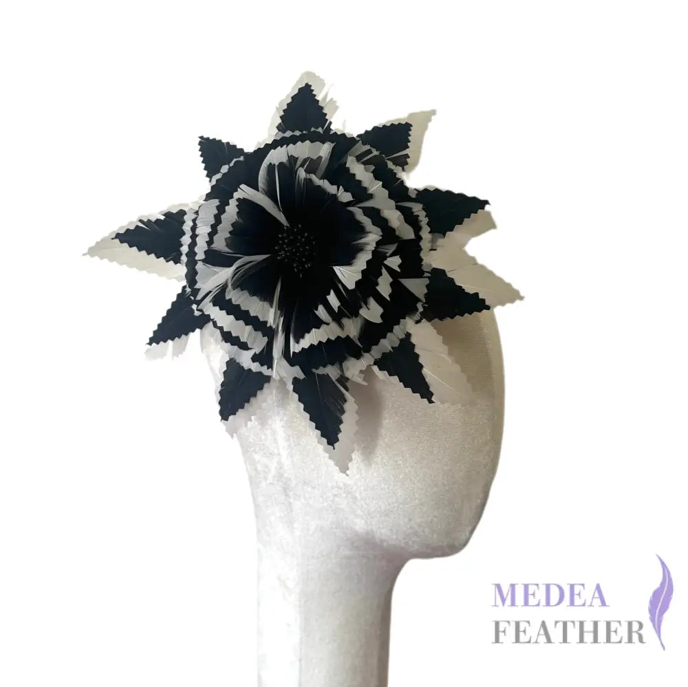 Double Zigzag Layers Goose Feather Flower DS260812 - Custom - Please add text below