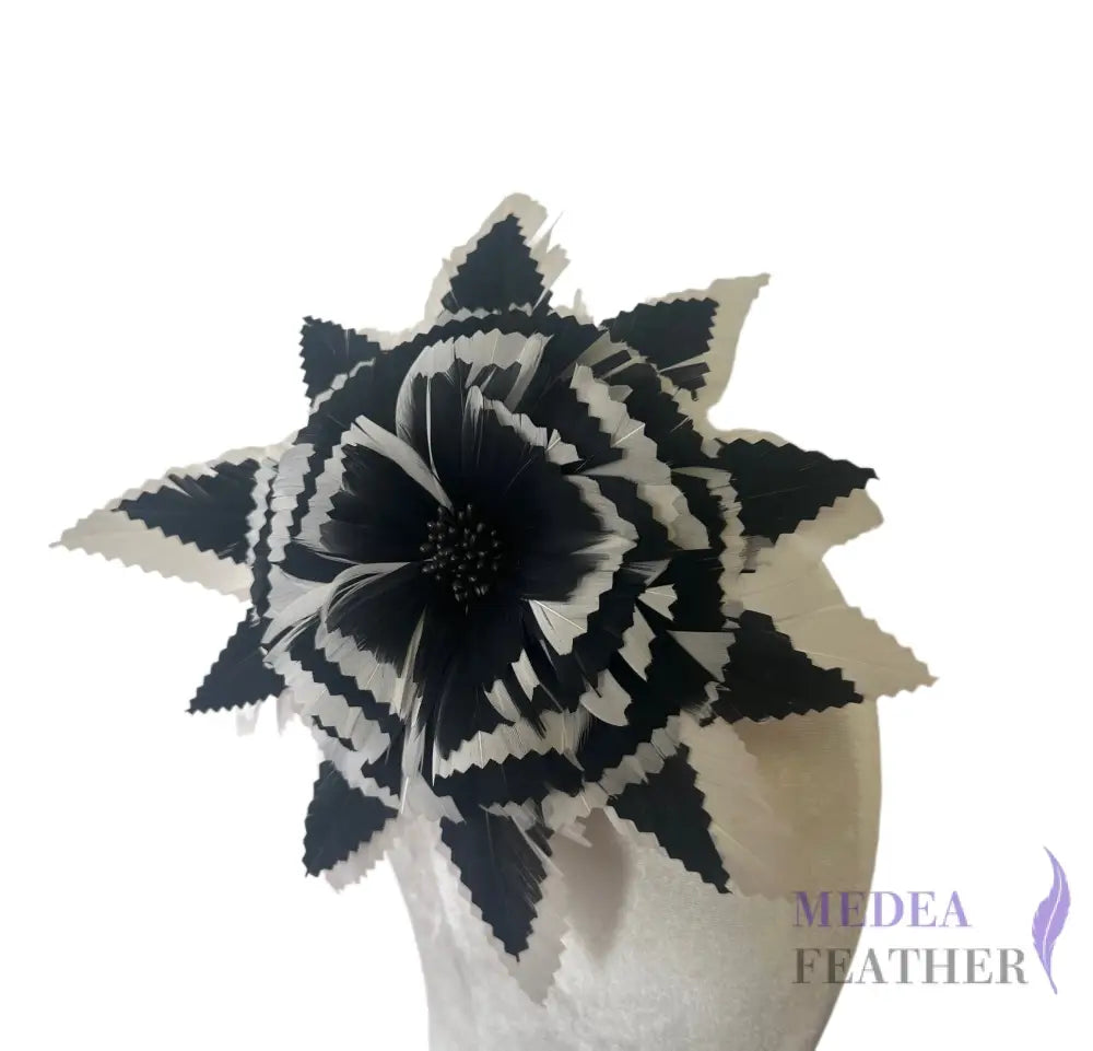 Double Zigzag Layers Goose Feather Flower DS260812 - Custom - Please add text below