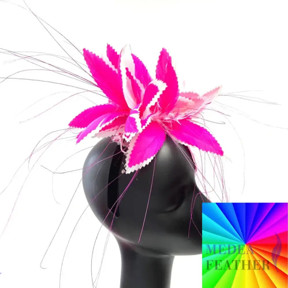 Double Zigzag Layers Goose Feather Flower Mount DS25050F - Custom-Please add text below