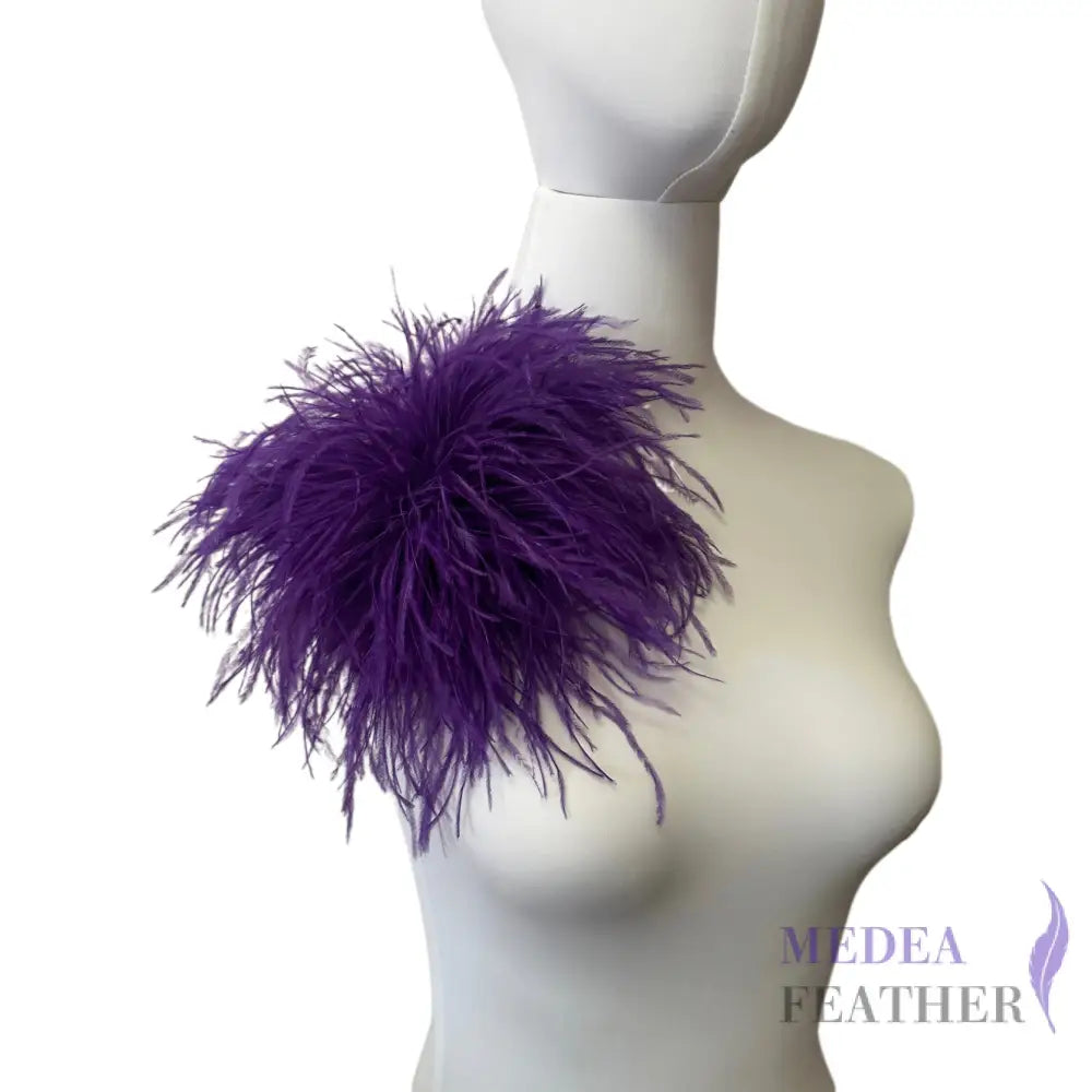 Extra Large 25cm Ostrich Feather Ball Feather Brooch DS261009