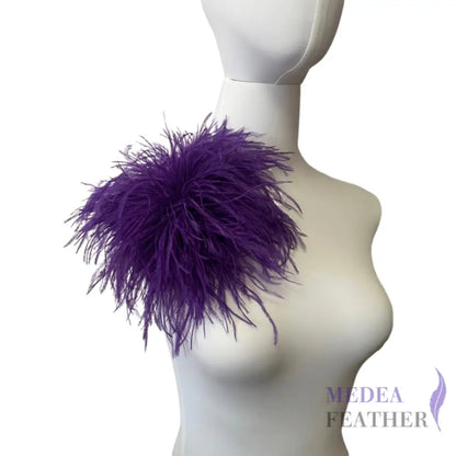 Extra Large 25cm Ostrich Feather Ball Feather Brooch DS261009