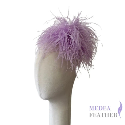 Extra Large 25cm Ostrich Feather Ball Feather Brooch DS261009 - #53 lilac / Felt pad