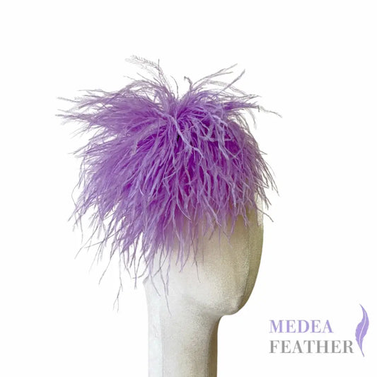 Extra Large 25cm Ostrich Feather Ball Feather Brooch DS261009 - #53 lilac / Felt pad