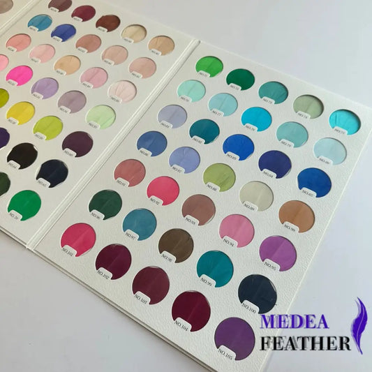 Feather Colour Card Chart 105 colours