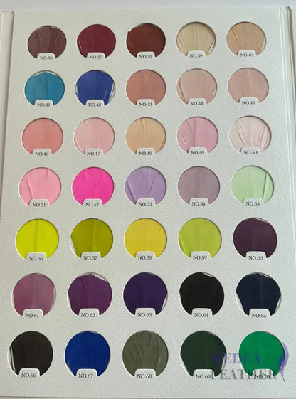 Feather Colour Card Chart 105 colours