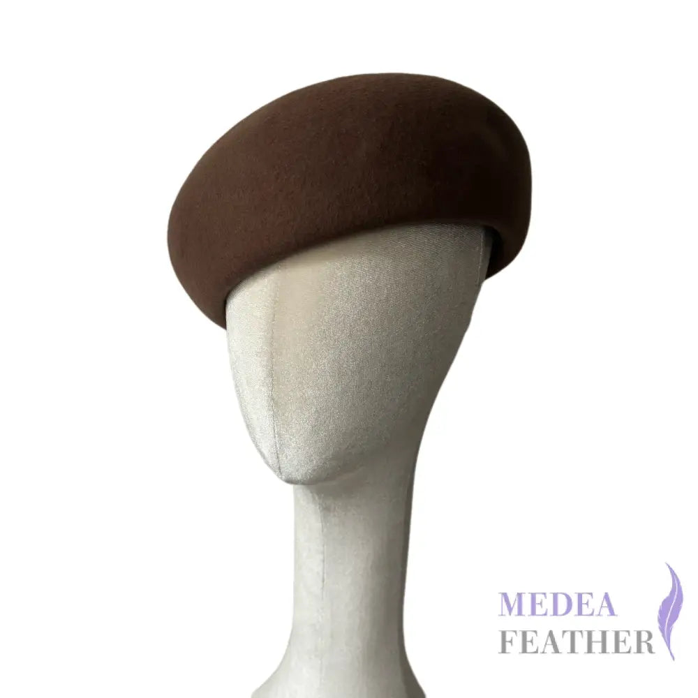 Felt Button Hat Base M:56-58cm / Brown