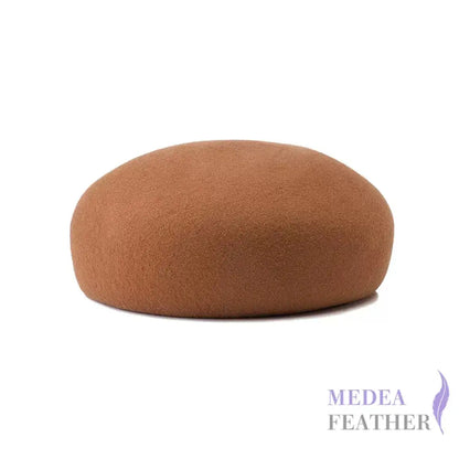 Felt Button Hat Base M:56-58cm / Caramel