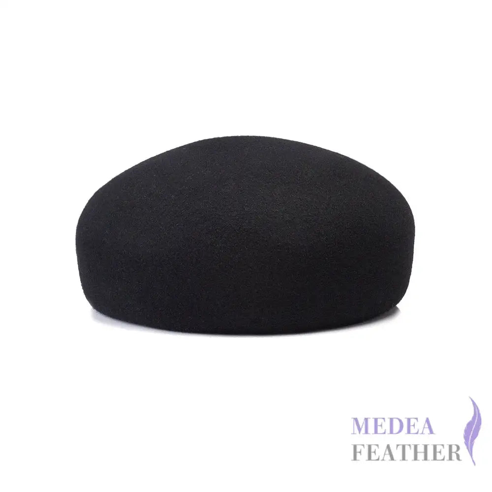 Felt Button Hat Base S:54-56cm / Black