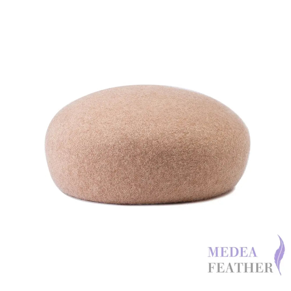 Felt Button Hat Base S:54-56cm / Mocha