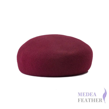Felt Button Hat Base S:54-56cm / Wine