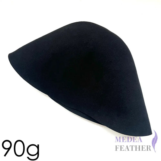 Felt Wool Cone Hood Black