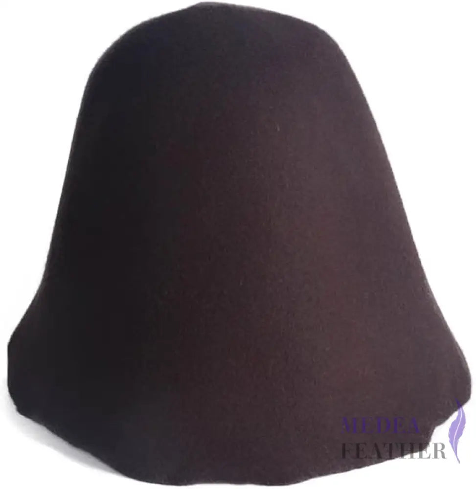 Felt Wool Cone Hood Dark Brown