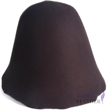 Felt Wool Cone Hood Dark Brown