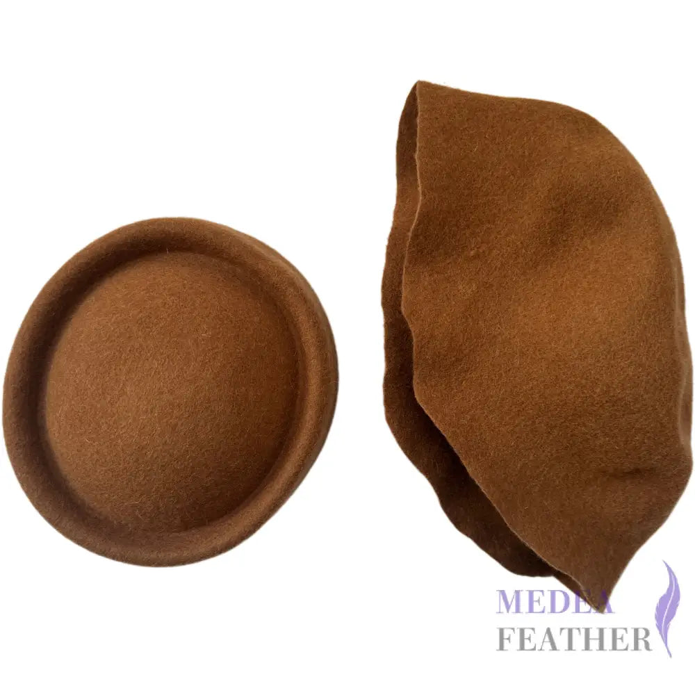 Felt Wool Cone Hood Dark Caramel
