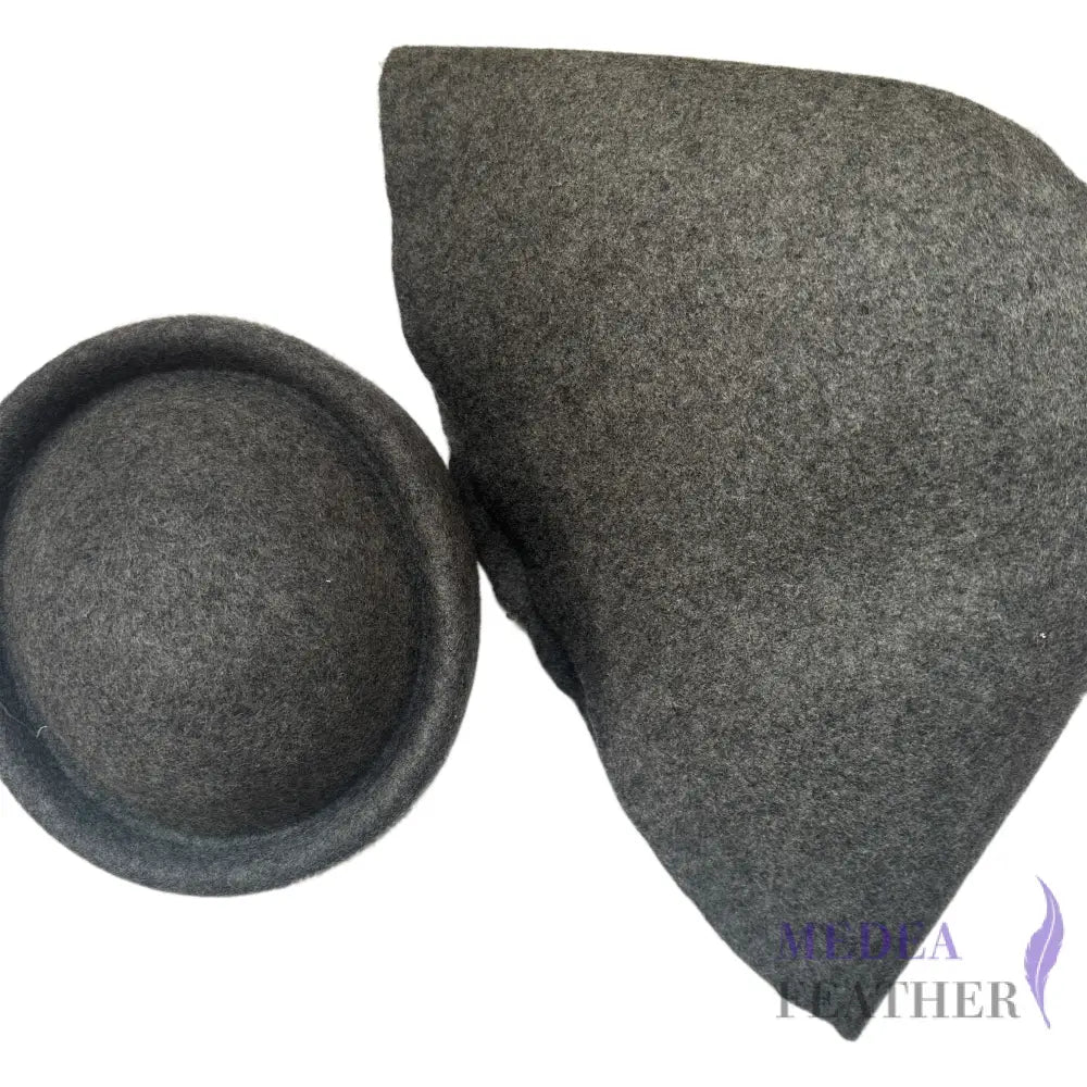 Felt Wool Cone Hood Gray
