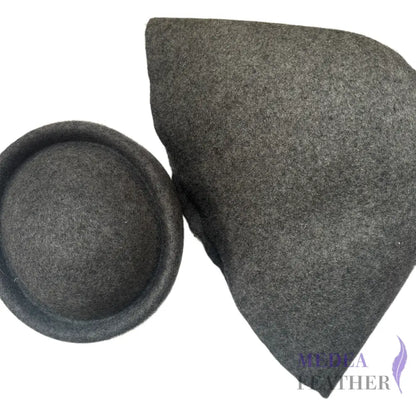 Felt Wool Cone Hood Gray
