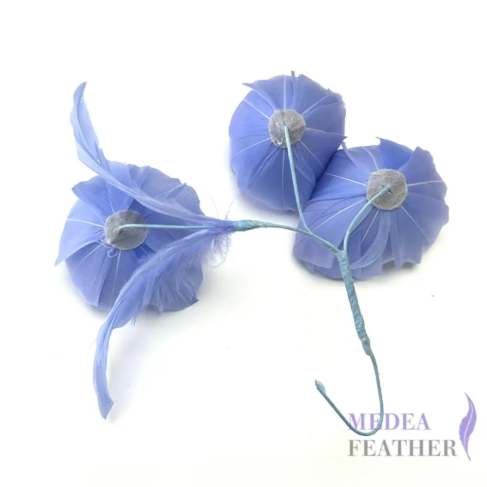 FM045 Three Goose Feather Flowers Set Mount
