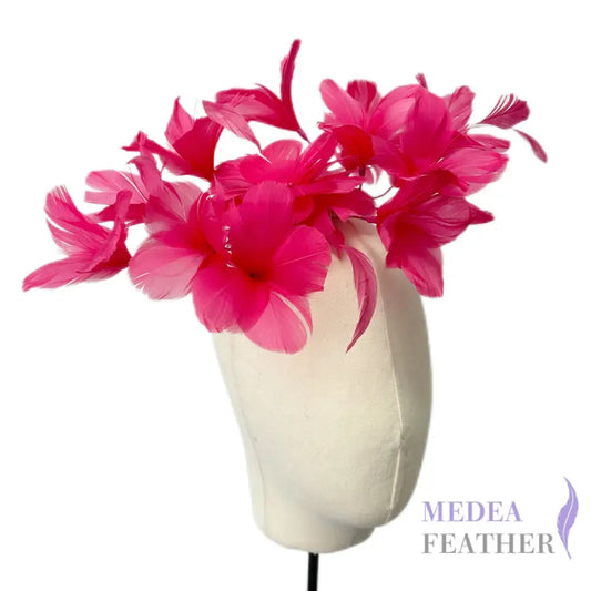 FM046 Surrounded Feather Flowers Set #101 Fandango pink