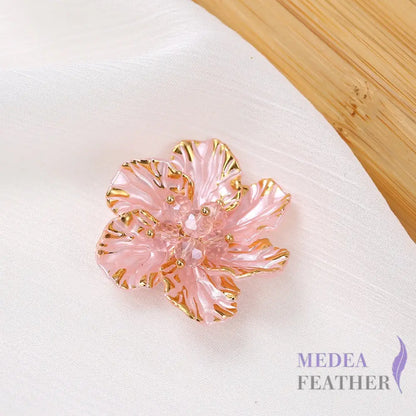 Gold Edge Bead Flower BF12 Light Pink