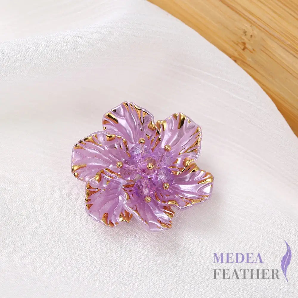 Gold Edge Bead Flower BF12 Lilac