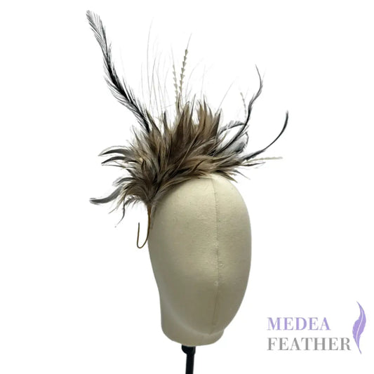Golden Badger Strung Rooster Neck Hackle Feather Mount Custom - Please add text below