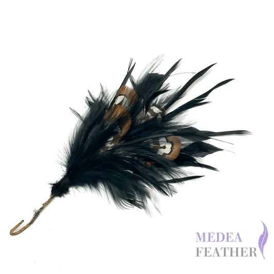 Golden Yellow Reeves Venery Pheasant Feather and Goose Biot Mount Custom - Please add text below