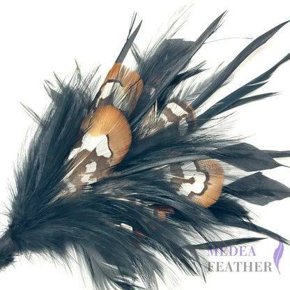 Golden Yellow Reeves Venery Pheasant Feather and Goose Biot Mount Custom - Please add text below