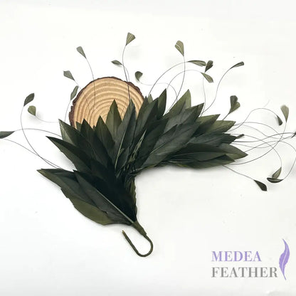 *Sales* Goose and Coque Feather Mount FM304 #69 garden green