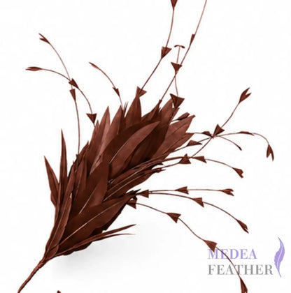 Goose and Long Trimmed Coque Feather Mount FM514 - #06 Brunette