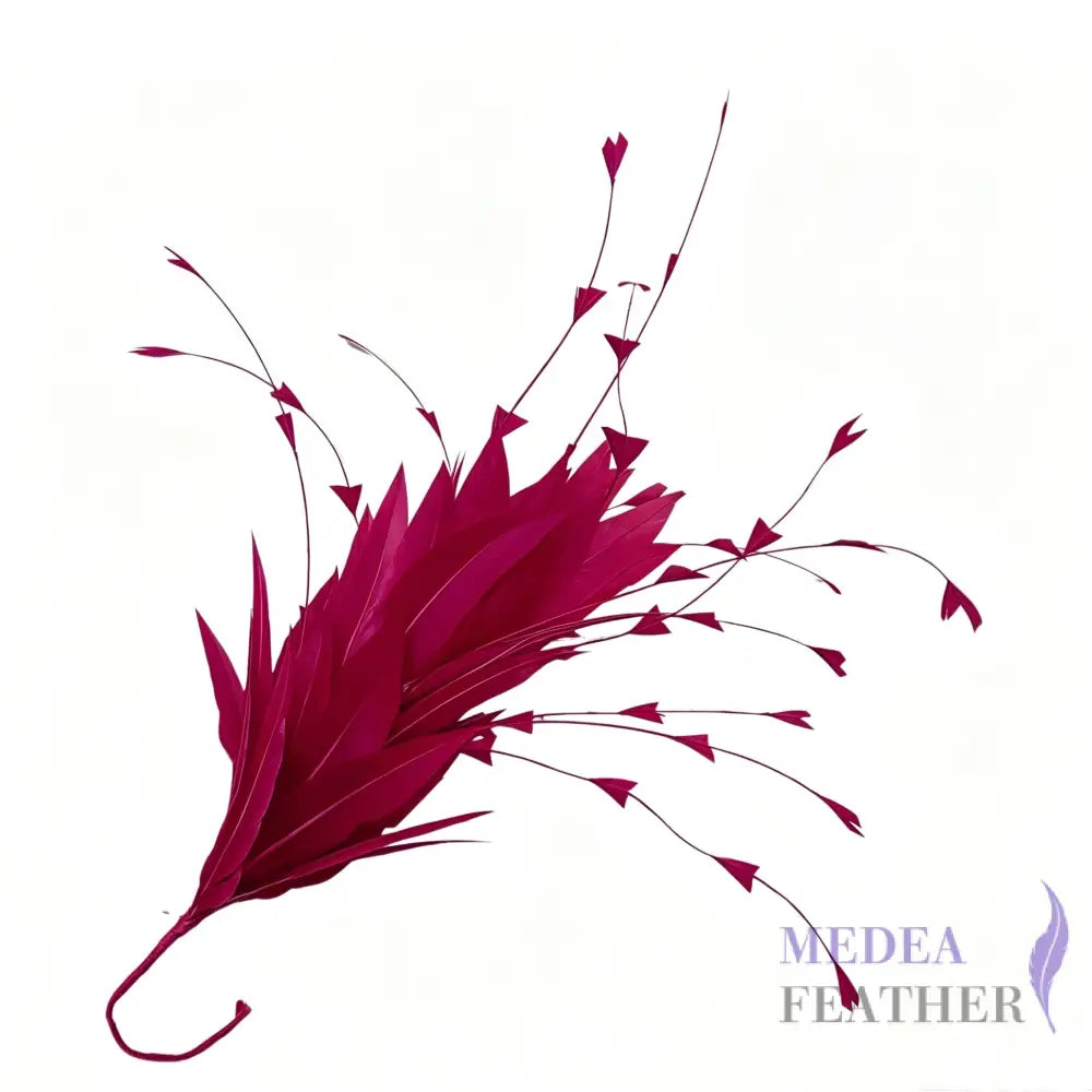 Goose and Long Trimmed Coque Feather Mount FM514 - #20 Barbie pink