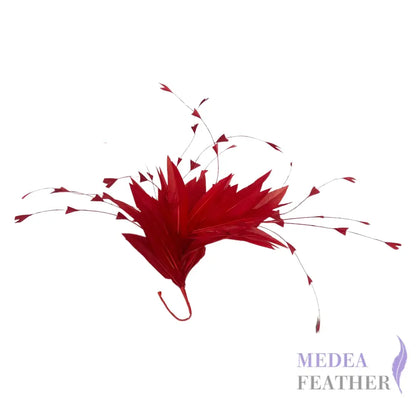 Goose and Long Trimmed Coque Feather Mount FM514 - #22 red