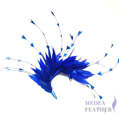 Goose and Long Trimmed Coque Feather Mount FM514 - #67 royal blue