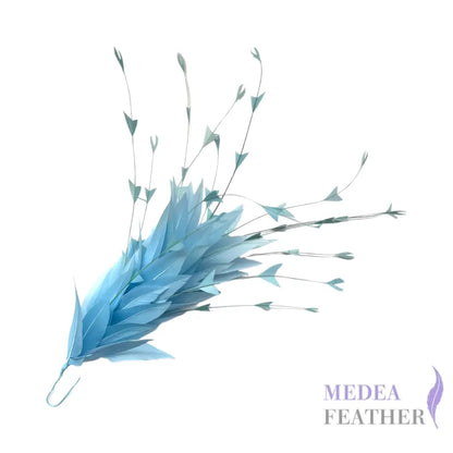 Goose and Long Trimmed Coque Feather Mount FM514 - #80 baby blue