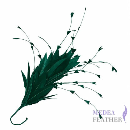 Goose and Long Trimmed Coque Feather Mount FM514 - #96 dark green
