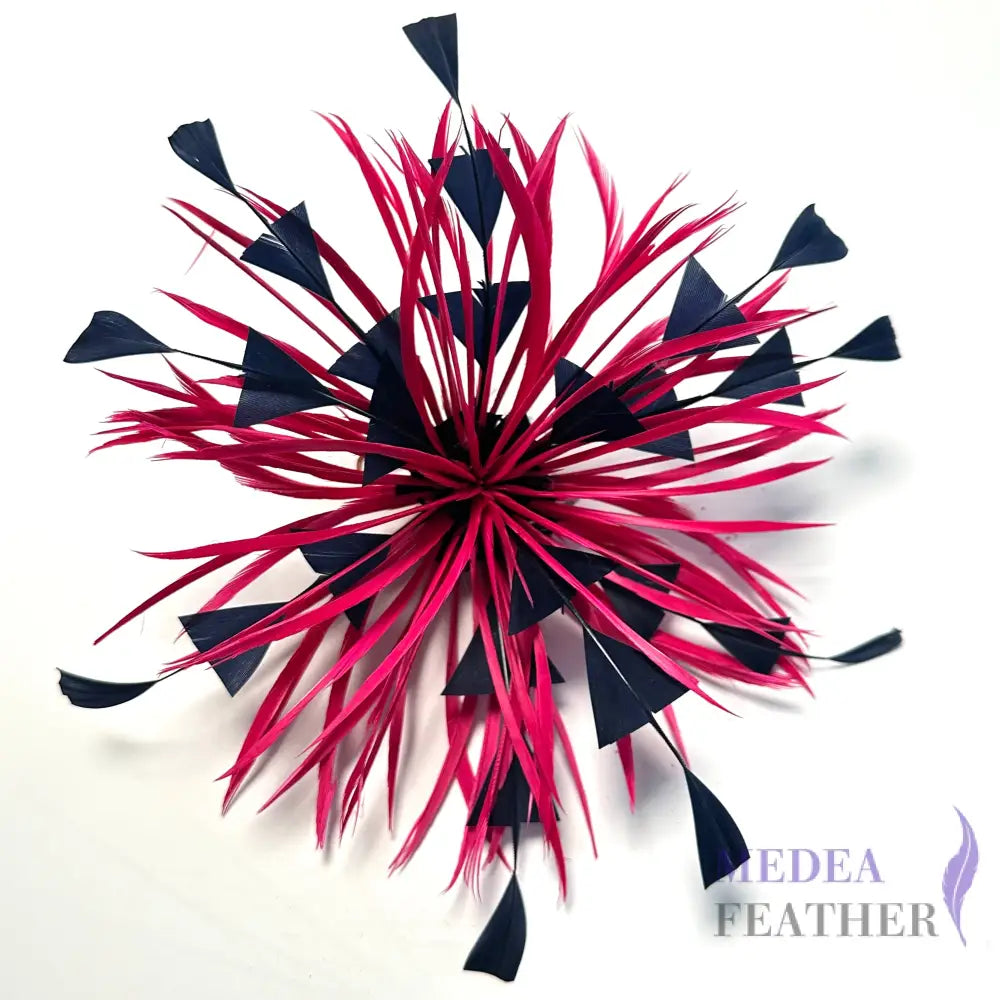 Goose Biot and Diamond Cut Goose Feather Flower Mount FM059 Custom - Please add text below