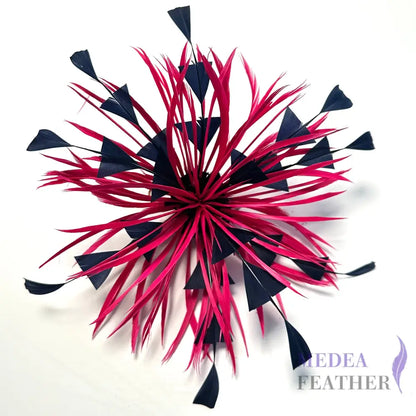 Goose Biot and Diamond Cut Goose Feather Flower Mount FM059 Custom - Please add text below